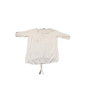 Free Kisses Plus Size 3 X WHITE BOHORUCHED  Neck Tie Bottom Blouse